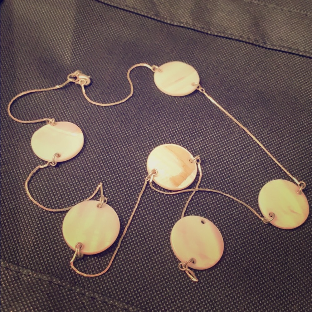 Silver and stone necklace